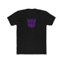 Load image into Gallery viewer, Decepticon Logo T‑Shirt — Purple Robot Emblem Crew Tee
