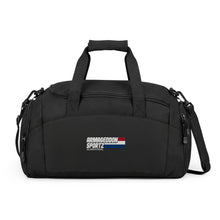 Load image into Gallery viewer, Gym Bag — Compact Black Duffle with Front Logo (Gym, Travel & Sports)