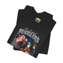 Load image into Gallery viewer, All About Fuggliers Graphic Tee — Retro Laughing Friends Photo T-Shirt
