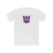 Load image into Gallery viewer, Decepticon Logo T‑Shirt — Purple Robot Emblem Crew Tee
